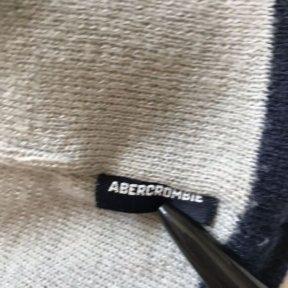 Abercrombie 092 Spellout Navy Blue Knit Beanie Stocking Hat Gym Issue OS OSFM - Picture 8 of 8